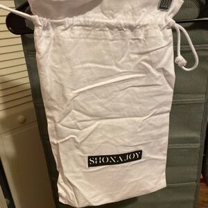 Shona Joy White Logo Drawstring Pouch
